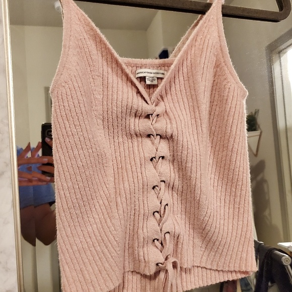 Dusty pink sweater material tank! - Picture 3 of 3